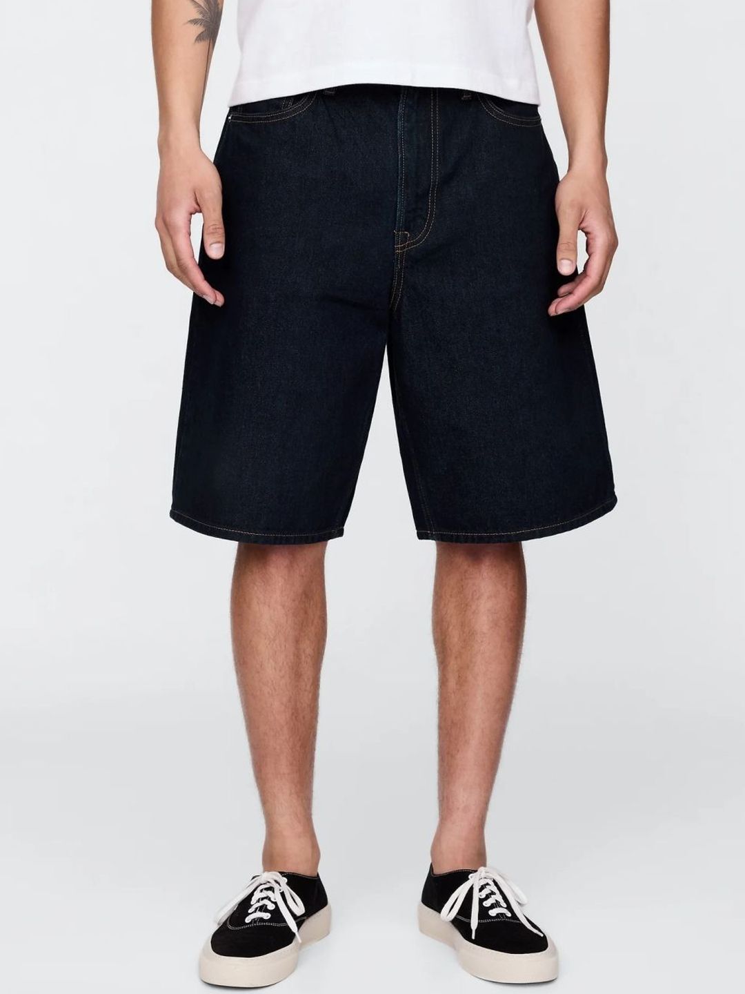 GAP Men Regular Fit Mid-Rise Cotton Denim Shorts-image-22