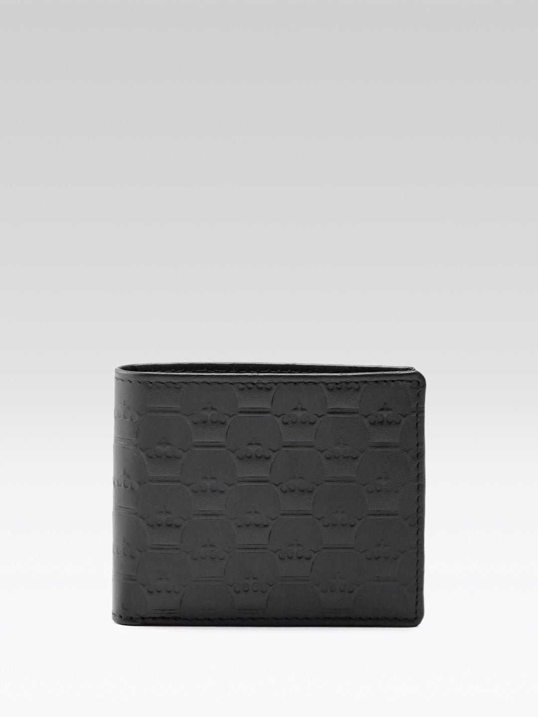 Louis Philippe Men Textured Leather Two Fold Wallet