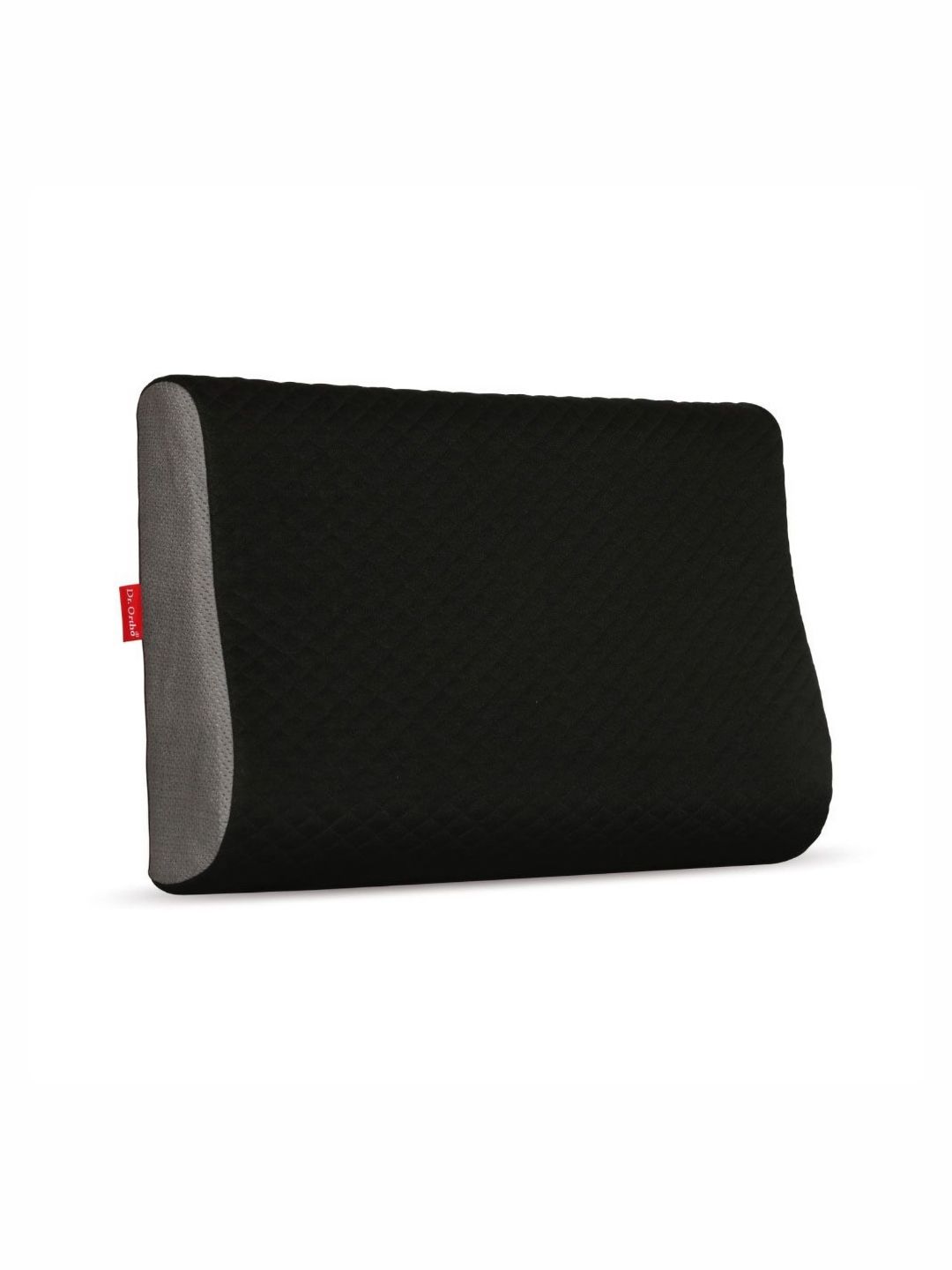 DR.ORTHO Black Memory Foam Filled Faux Velvet Breathable Pillow-image-23