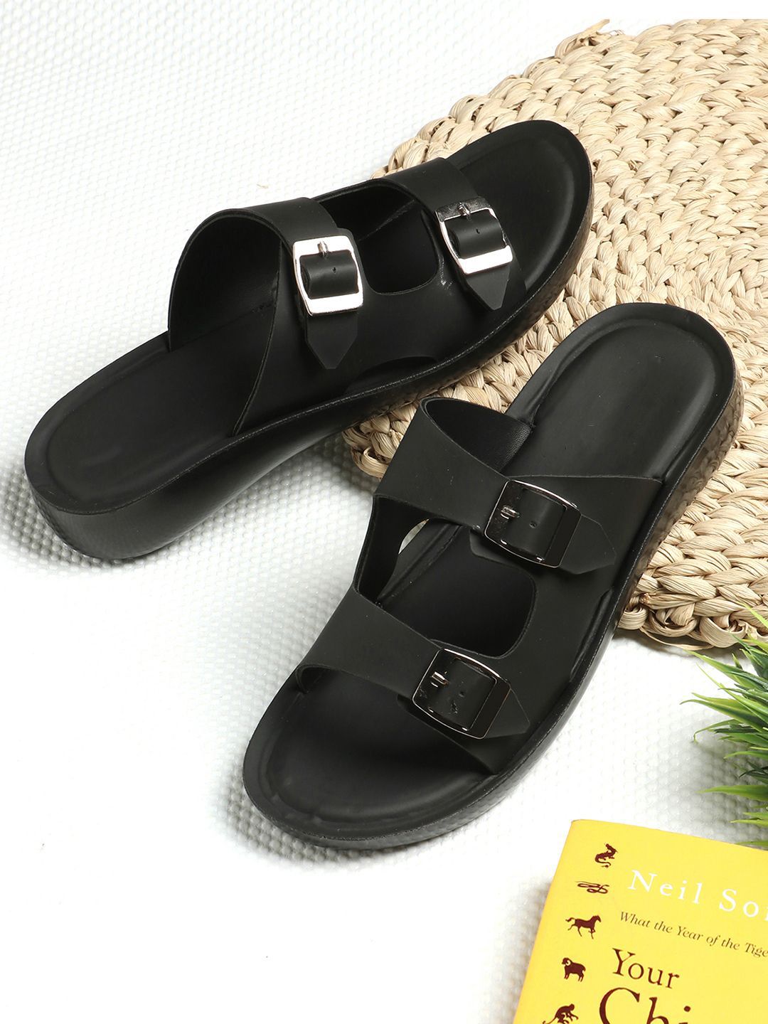 SCHOOZI Women Open Toe Flats-picture-8