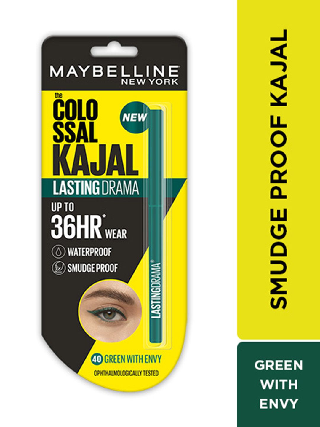 Maybelline New York Colossal 36H Wear Waterproof Lasting Drama Kajal - Green With Envy 40