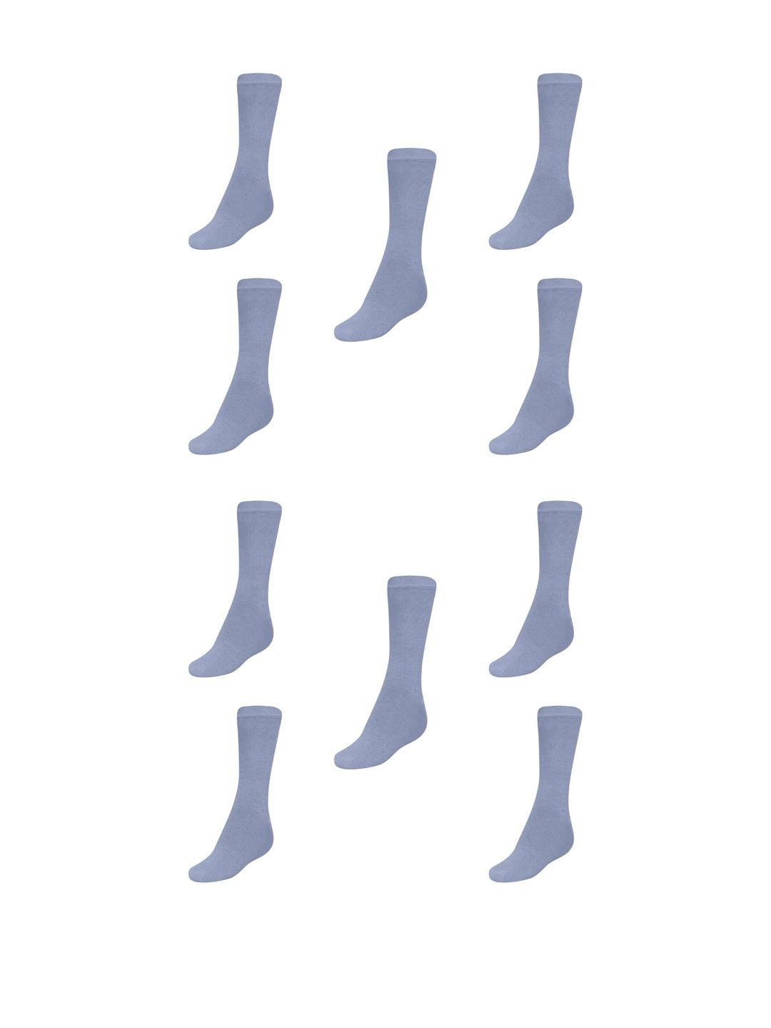 MUKHAKSH Boys Set Of 10 Solid Cotton Calf Length Socks-picture-14