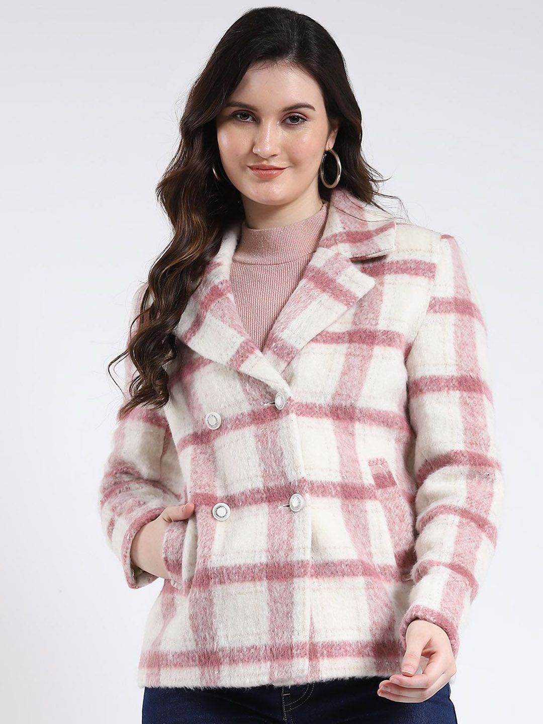 Monte Carlo Checked Single-Breasted Coats-picture-28