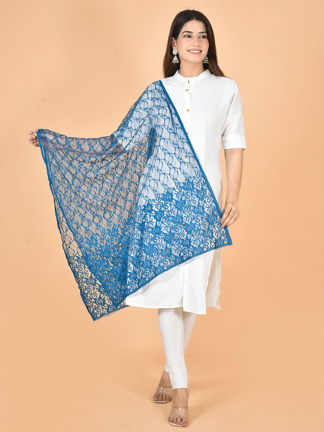 Nakoda Creation Floral Woven Design Net Dupattas-picture-14