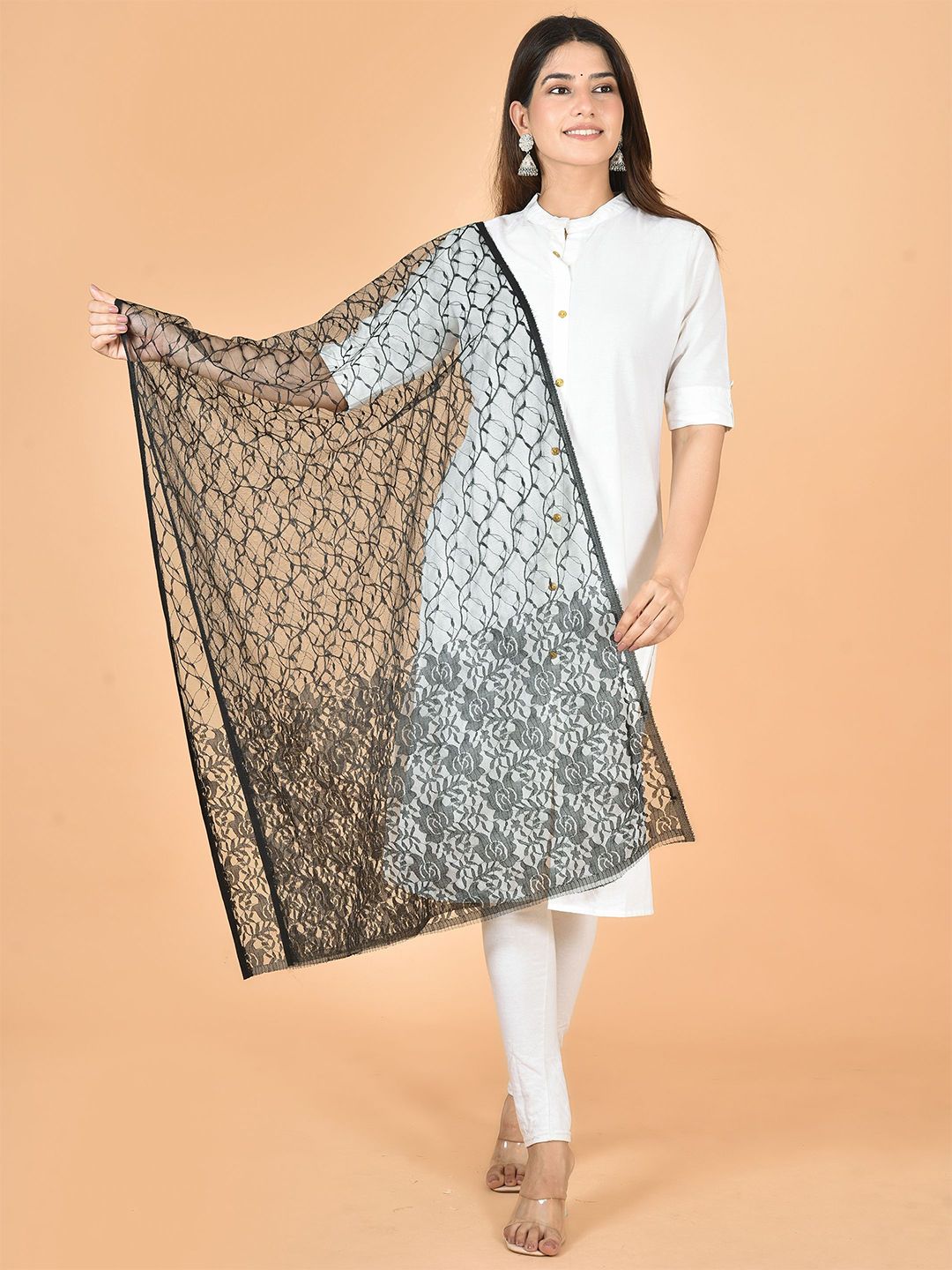 Nakoda Creation Floral Embroidered Dupatta-picture-12