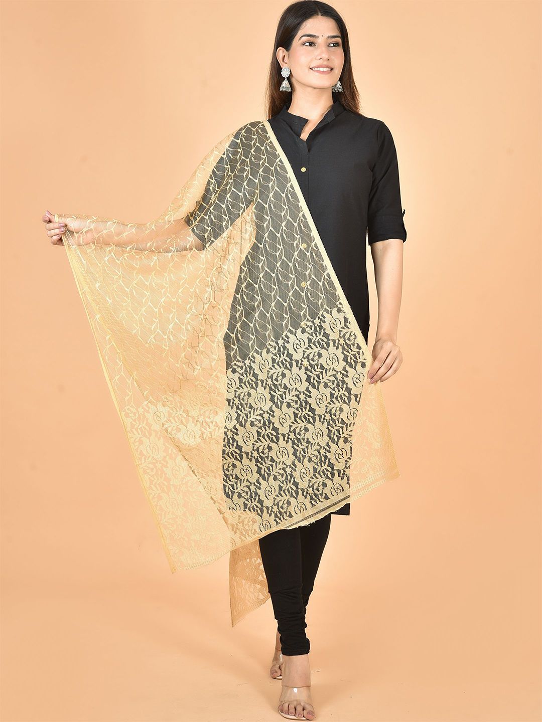 Nakoda Creation Floral Embroidered Dupatta-picture-5
