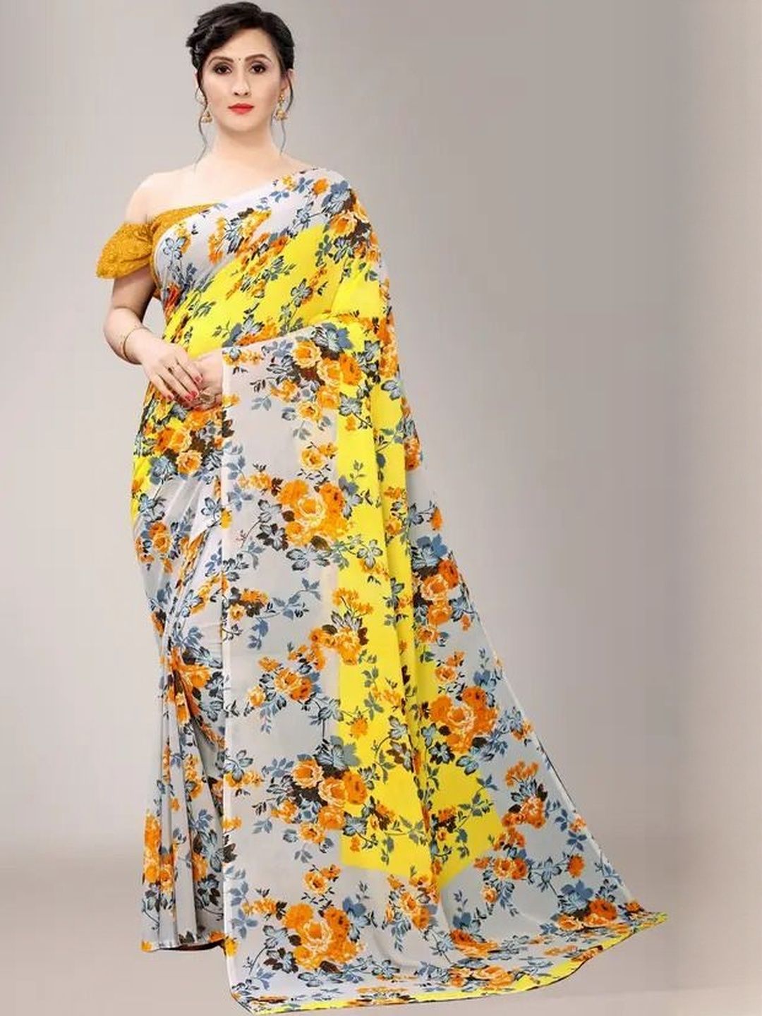 Moda Rapido Floral Pure Georgette Saree-picture-20