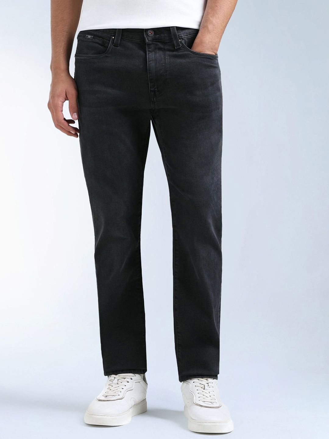 Flying Machine Men Straight Fit Mid-Rise Heavy Fade Jeans-picture-29