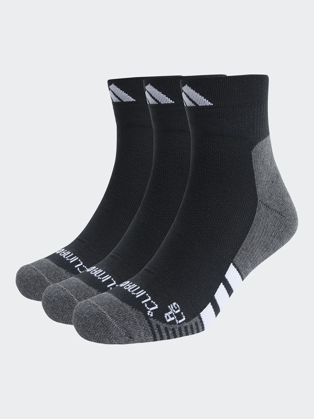 ADIDAS Unisex Pack Of 3 Patterned Cotton Cushioned Quarter-Length Socks-image-18