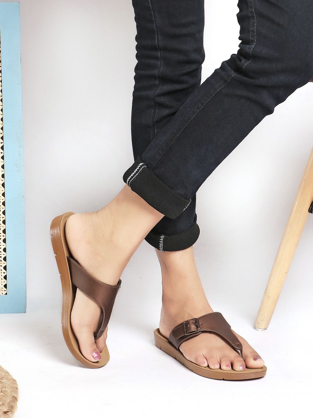 SCHOOZI Women T-Strap Flats-picture-27