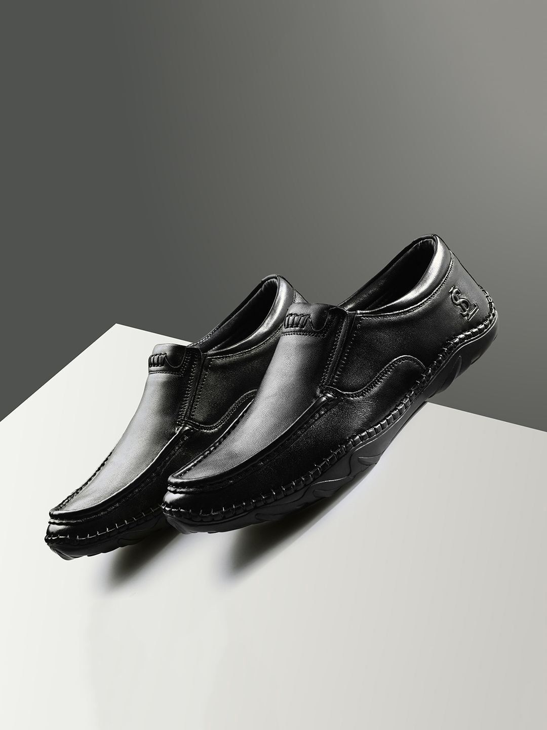 LOUIS STITCH Obsidian Black Genuine Ultra Lightweight Slip-On Shoes-image-22