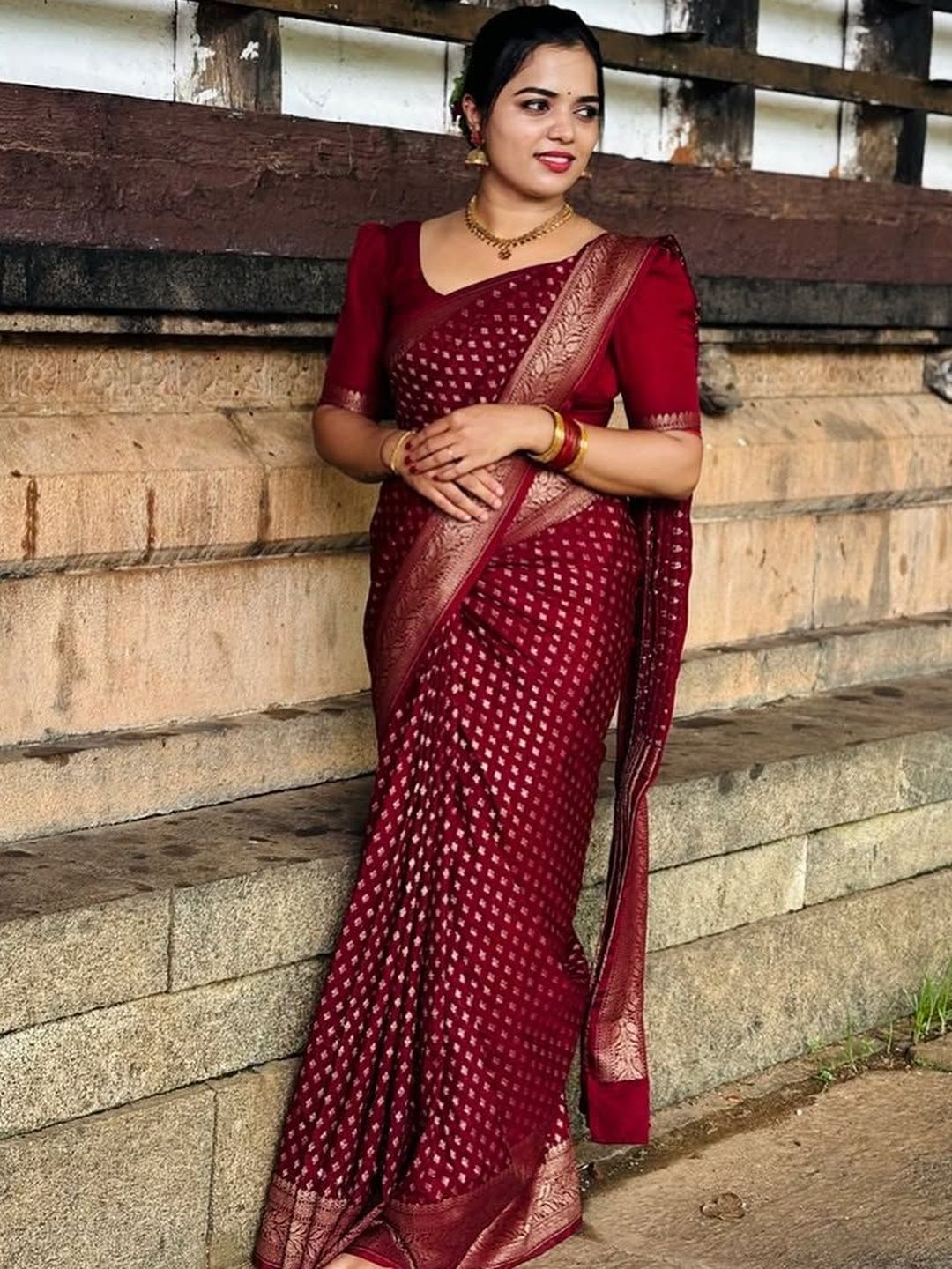 CANIZZARO Woven Design Zari Banarasi Saree-image-31