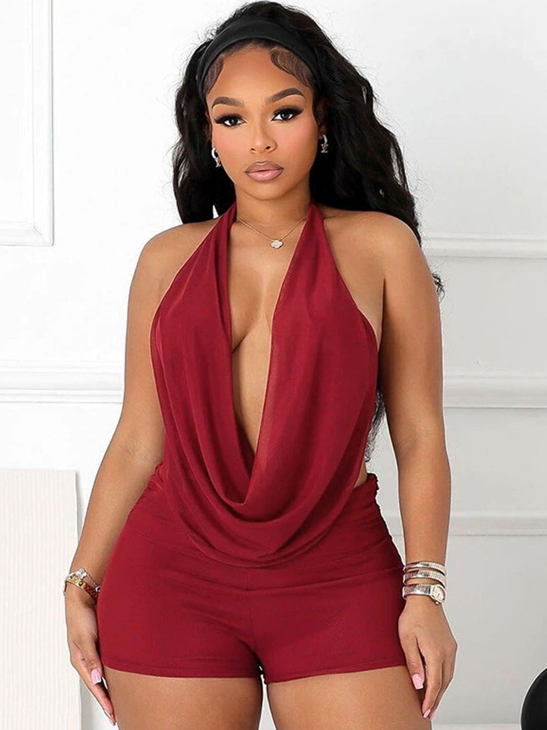 StyleCast Women Cowl Neck Playsuit-picture-29