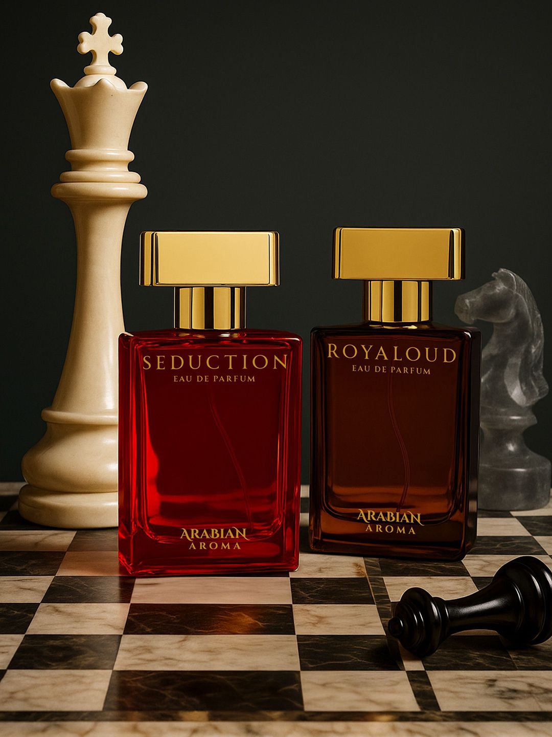 Arabian Aroma Men Set Of 2 Seduction & Royal Oud Eau De Parfum- 50 ml Each-image-4