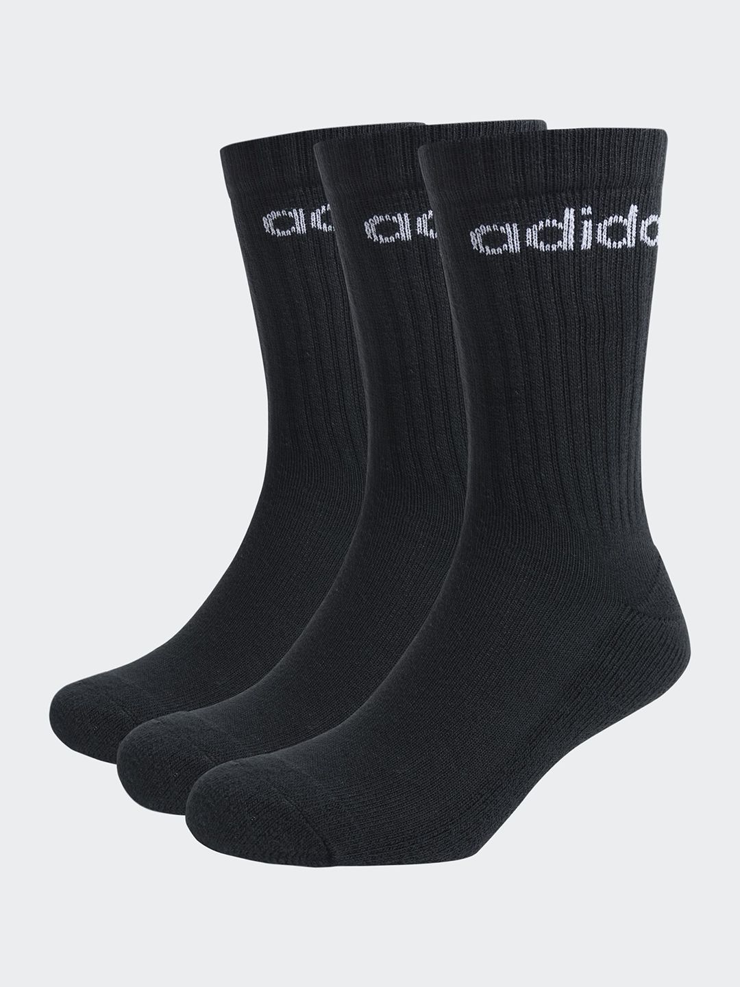 ADIDAS Unisex Pack Of 3 Linear Crew-Length Socks-image-10