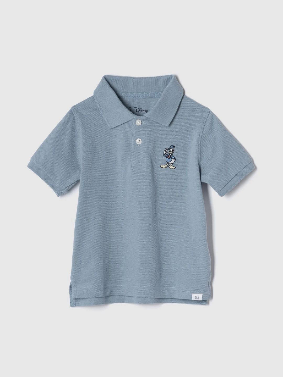 GAP Boys Donald Duck Embroidered Polo Collar Cotton T-shirt