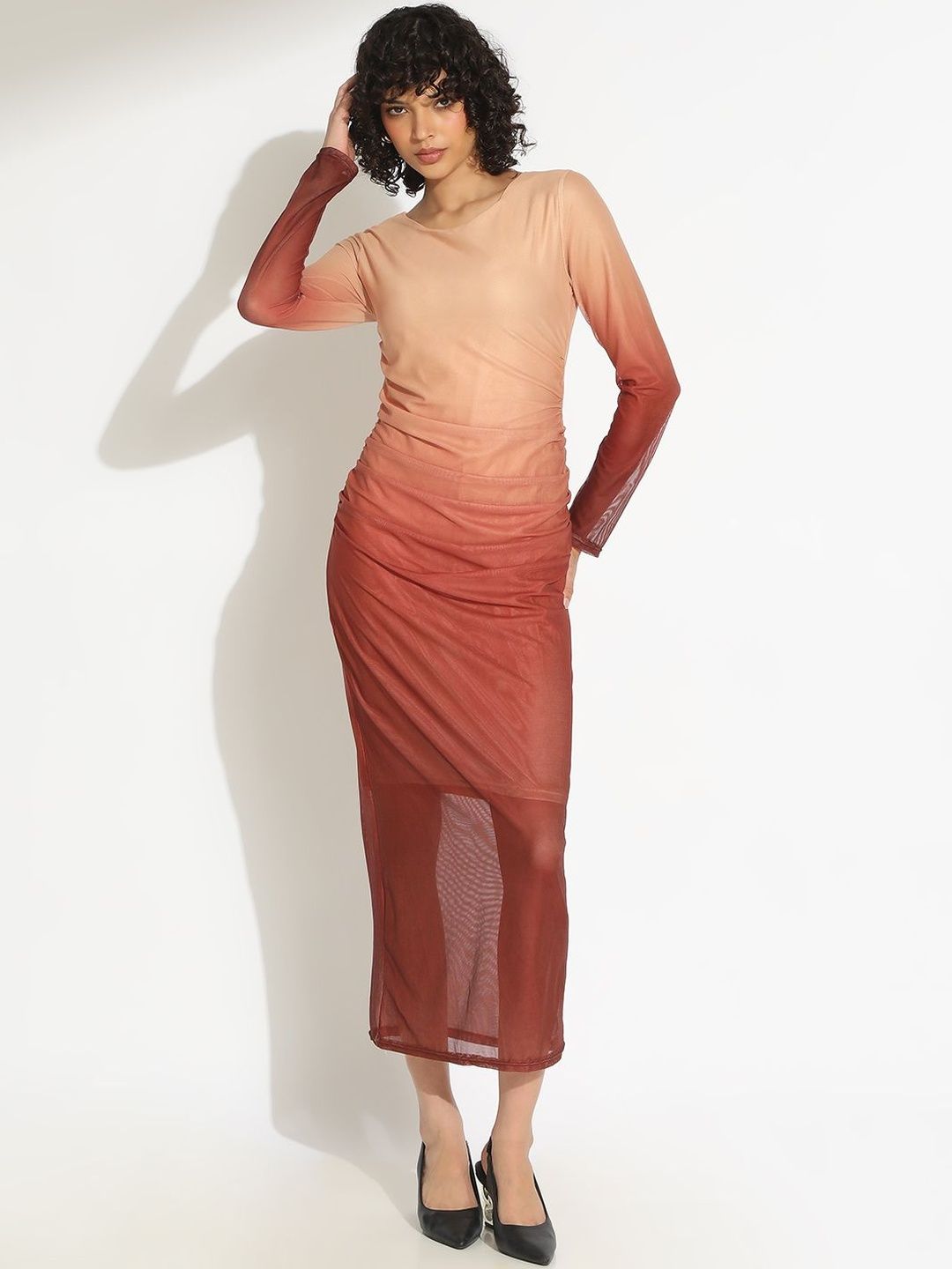 SHOWOFF Dyed Bodycon Midi Dress-picture-13
