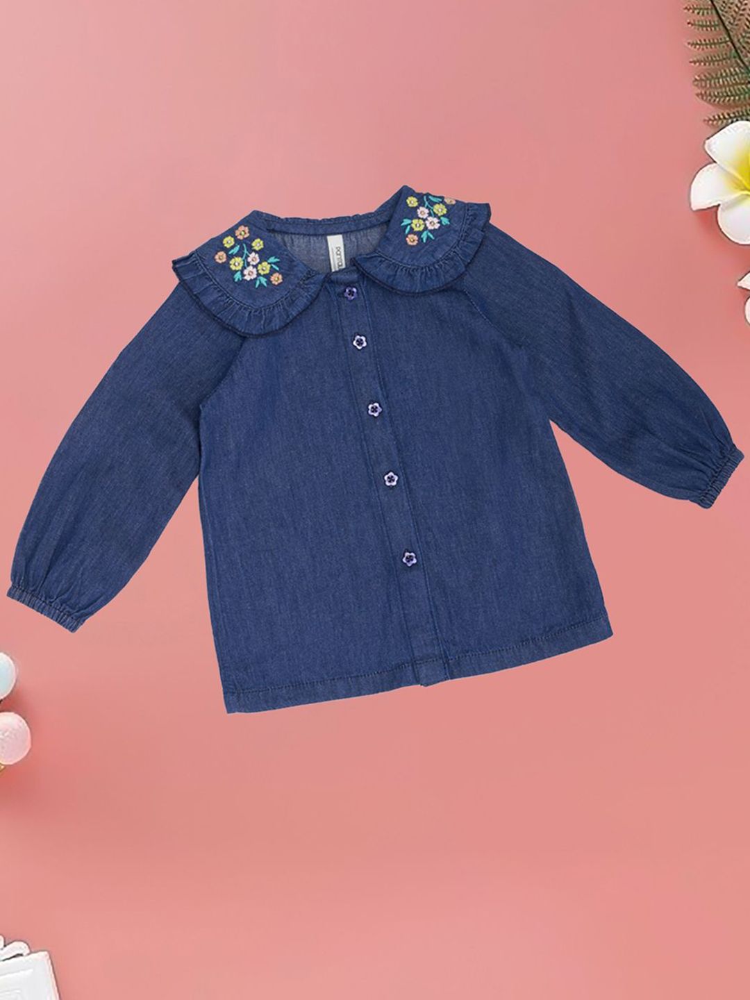 Pantaloons Baby Girls Cotton Shirt Style Top-picture-13