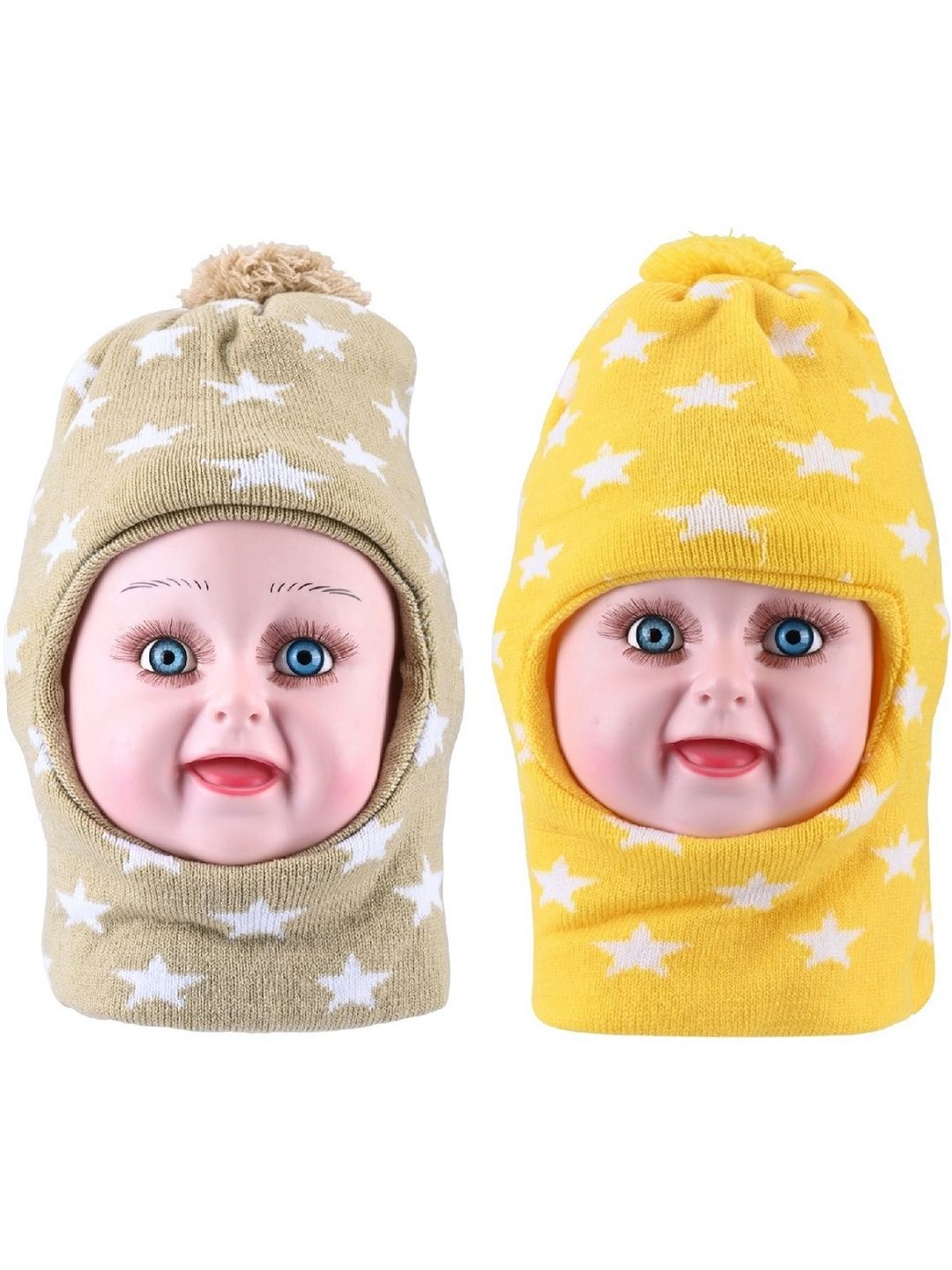 Queen Style Unisex Kids Printed Woollen Monkey Caps-picture-56