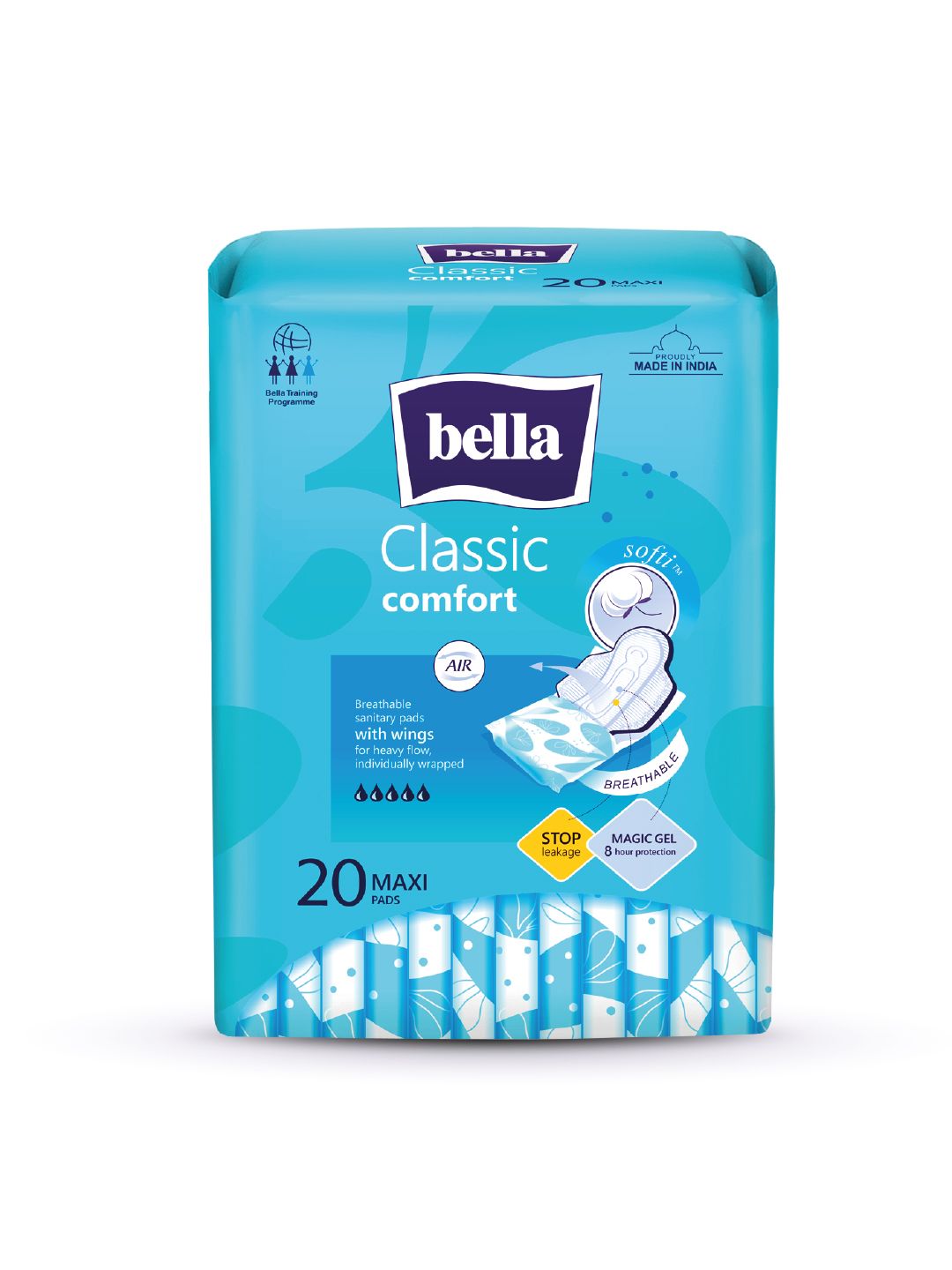 bella Classic Comfort Maxi Softi Sanitary Napkins for Heavy Flow - 20 Pads-image-29