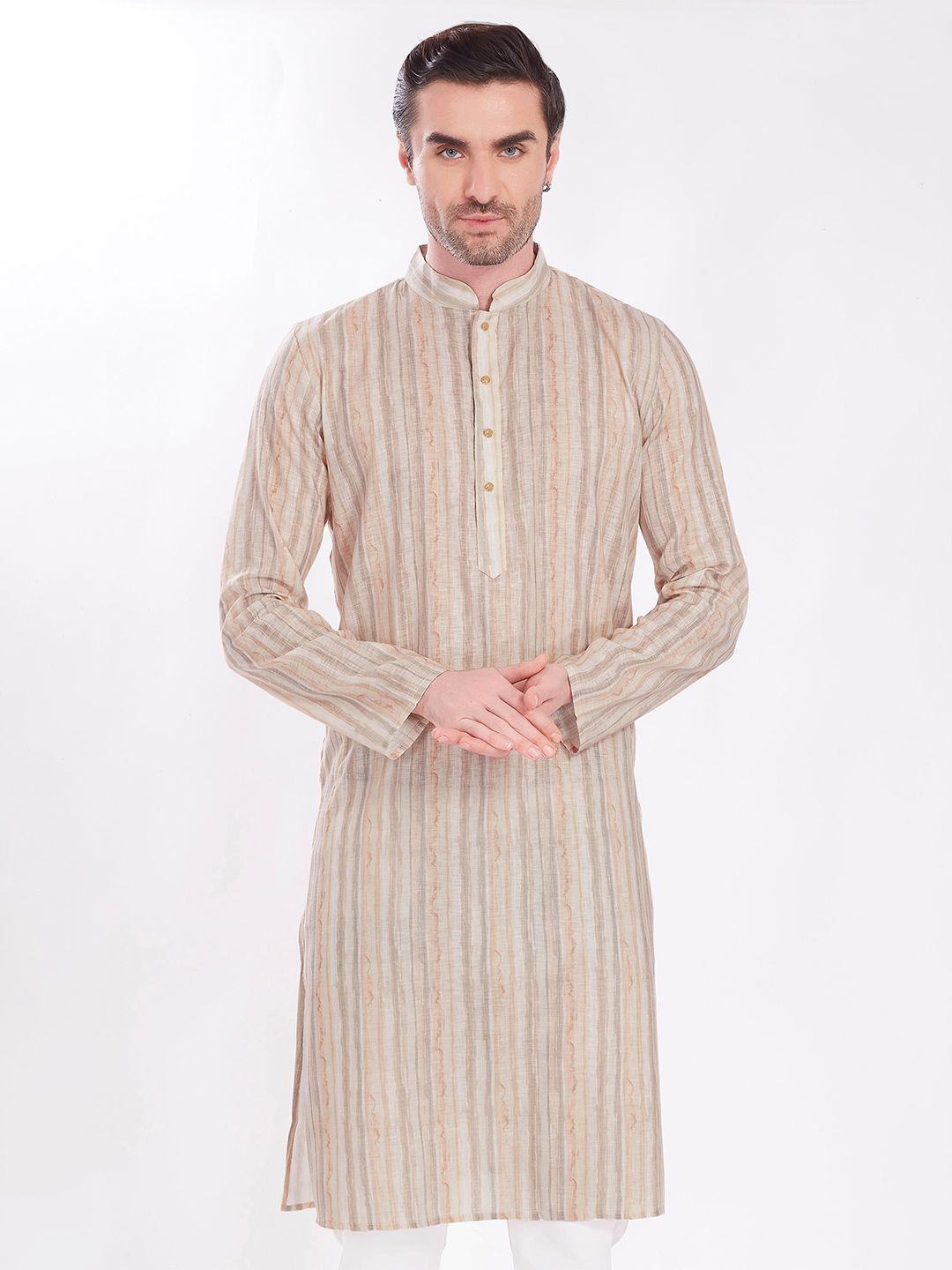DIVISIVE Men Geometric Printed Daily Cotton Straight Kurta-picture-50