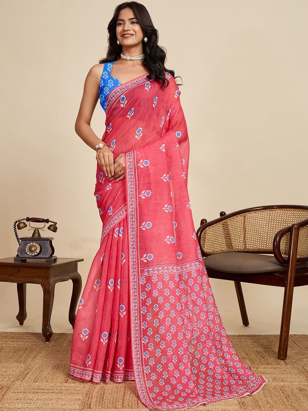 Mitera Floral Printed Saree-picture-14