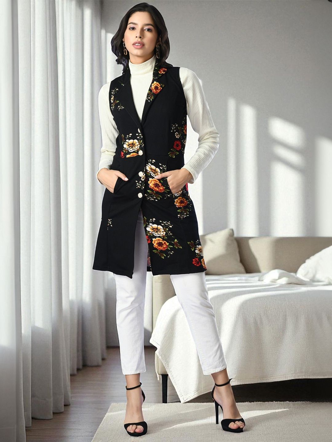 SFOTY Floral Printed Longline Button Shrug-picture-17