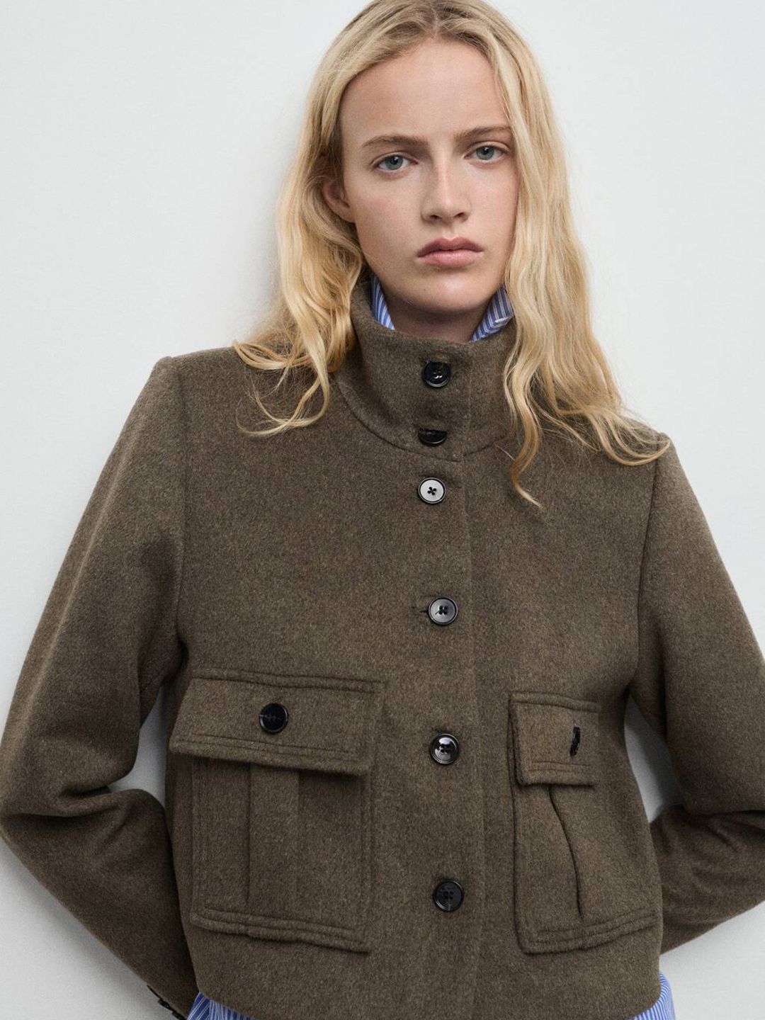MANGO Stand Collar Tailored Jacket-picture-15