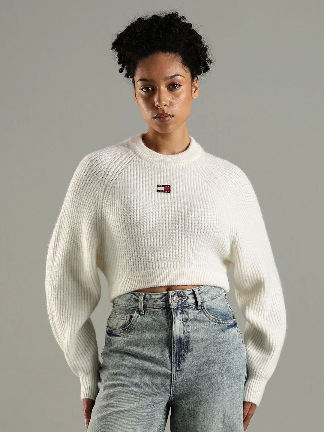 Tommy Hilfiger Women Ribbed Long Sleeve Crew Neck Crop Pullover-picture-15