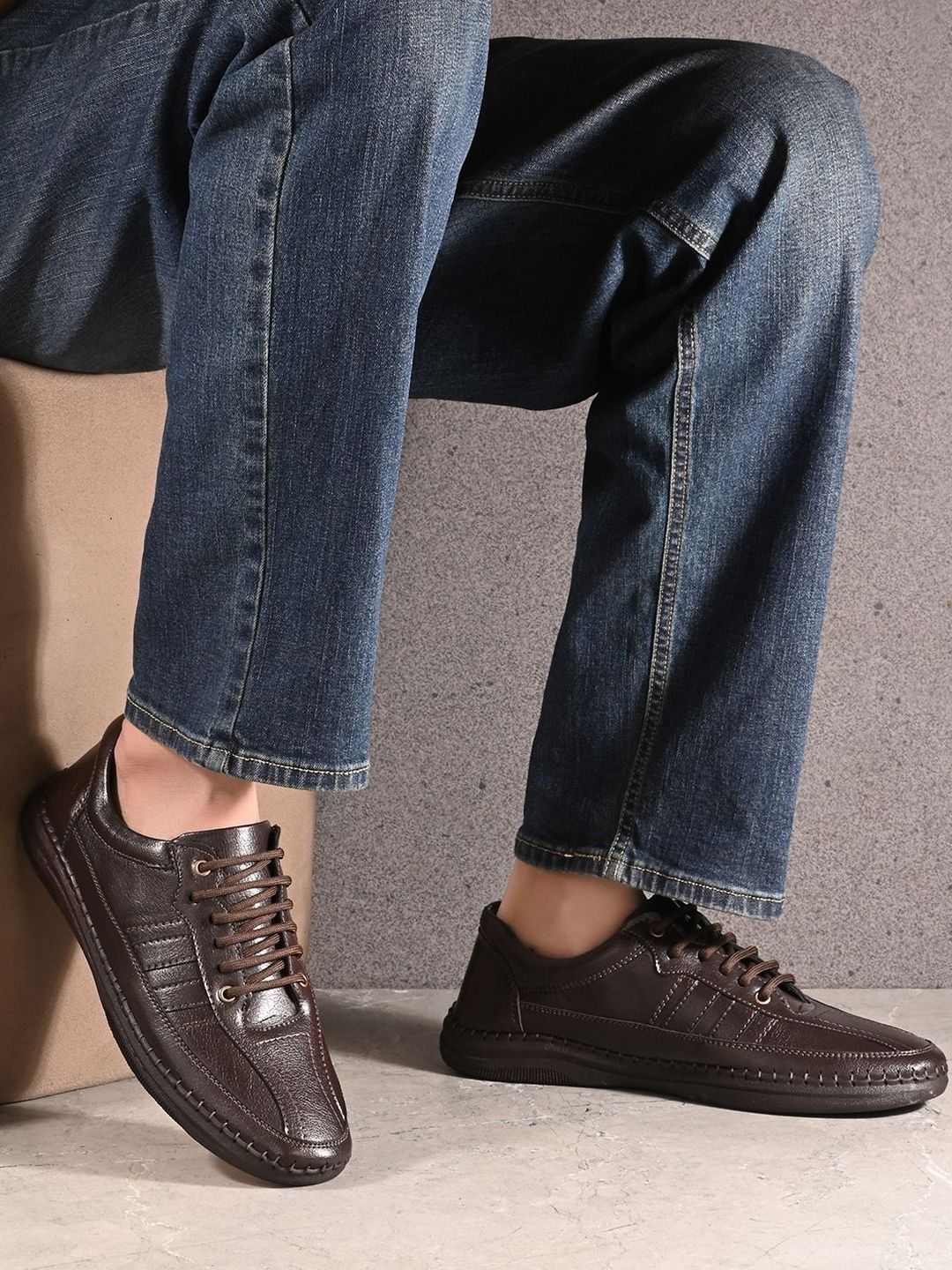 HERE&NOW Men Synthetic Leather Derbys Formal Shoes-image-25