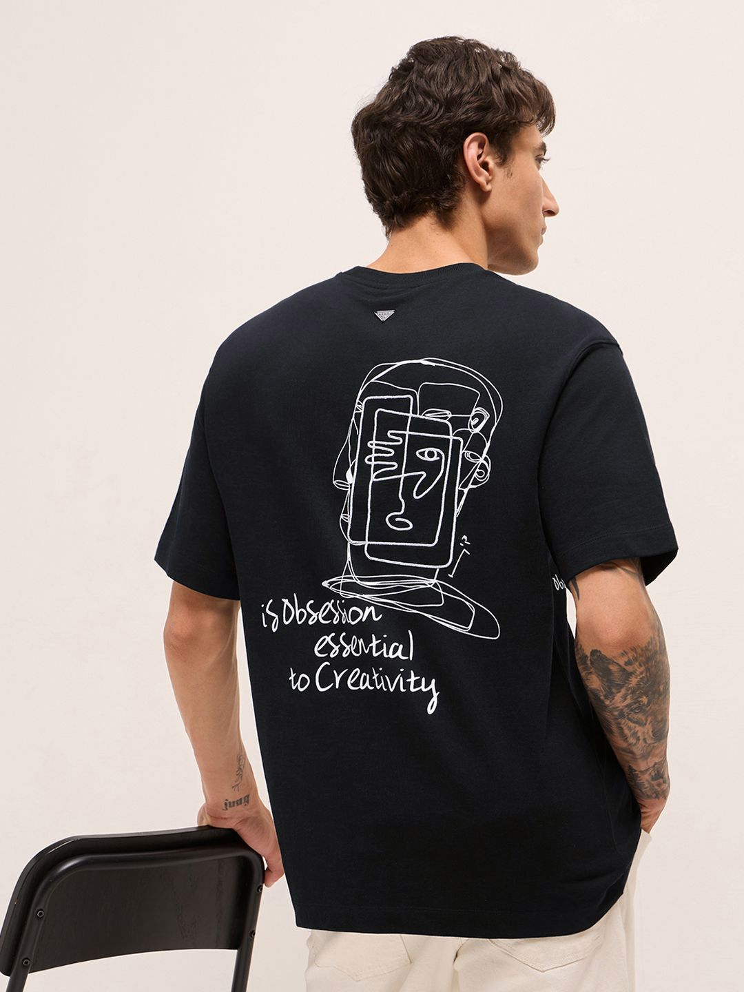 THE BEAR HOUSE THE BEAR HOUSE Men Graphic Printed Round Neck Pure Cotton Oversized T-shirt