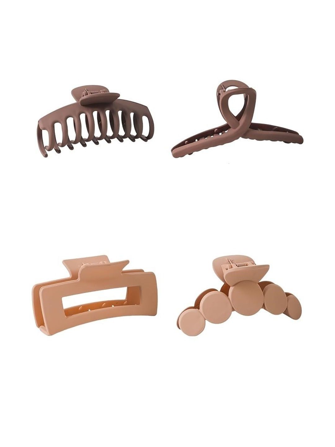DIVASTRI Women Set of 4 Plastic Hair Claw Clip With Matte Finish Clutchers-image-15