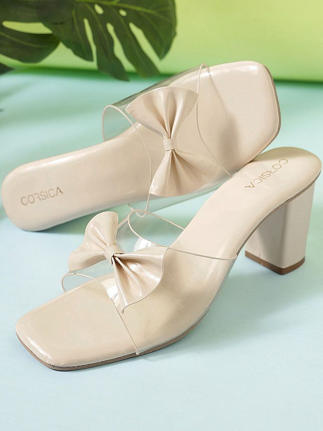 CORSICA Open Toe Block Heels with Bows-picture-33