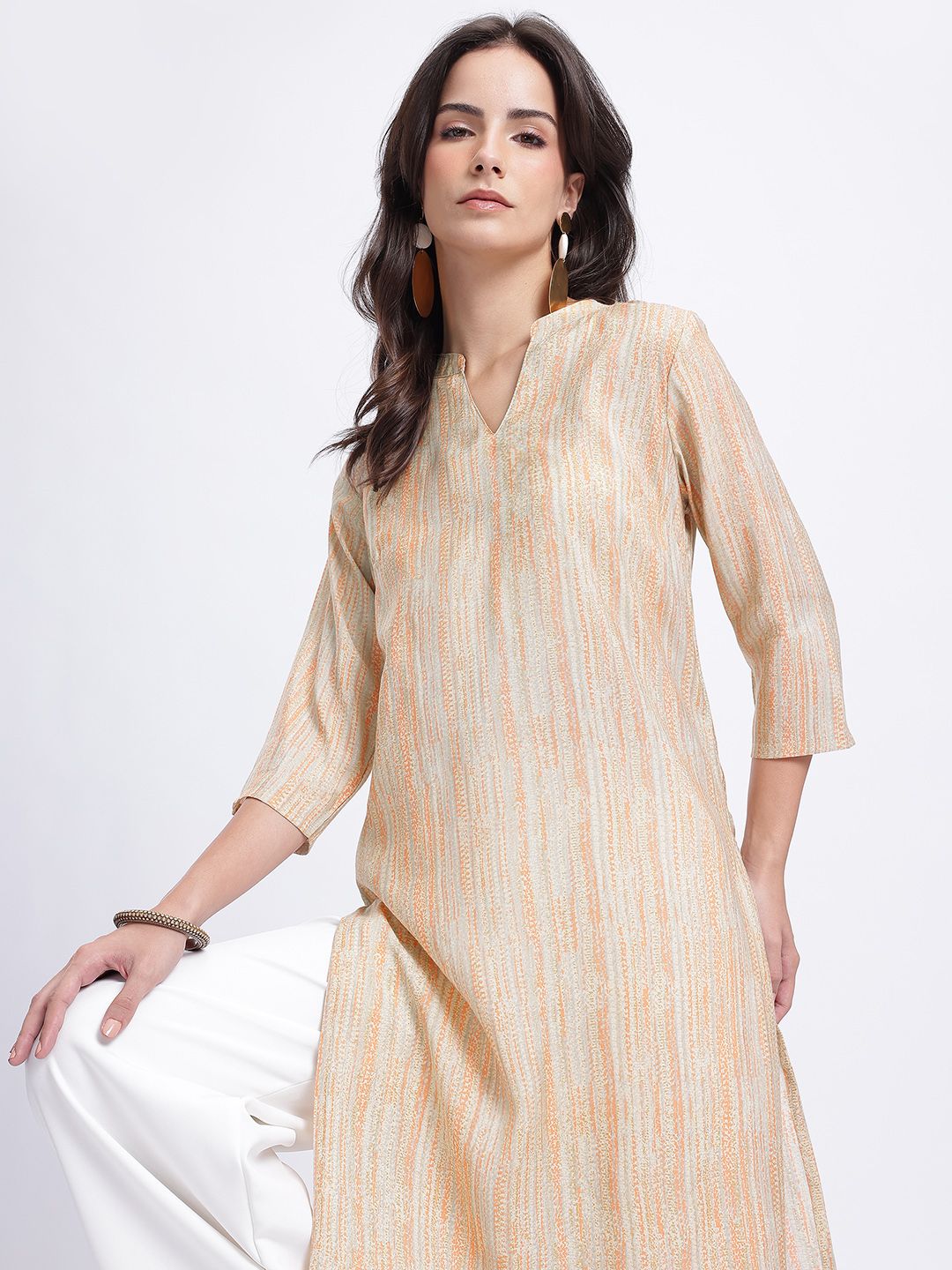 Anouk Rustic Striped Straight Kurta-picture-23