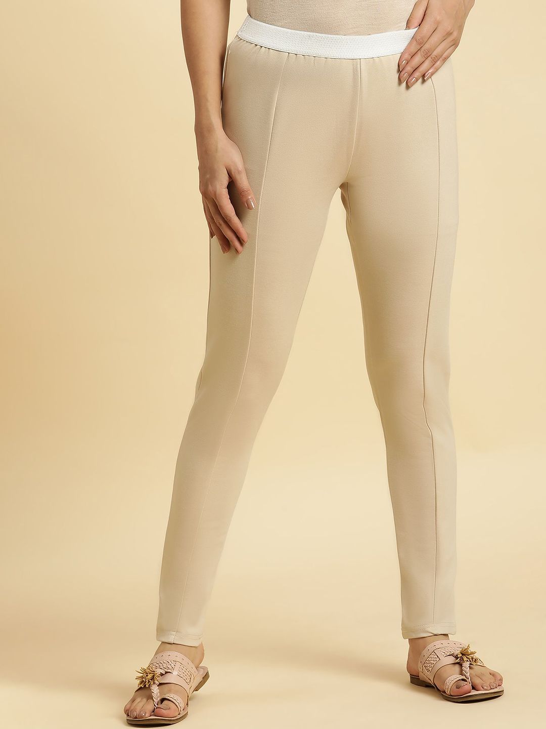 W Women Regular Fit Mid-Rise Regular Trousers-picture-35