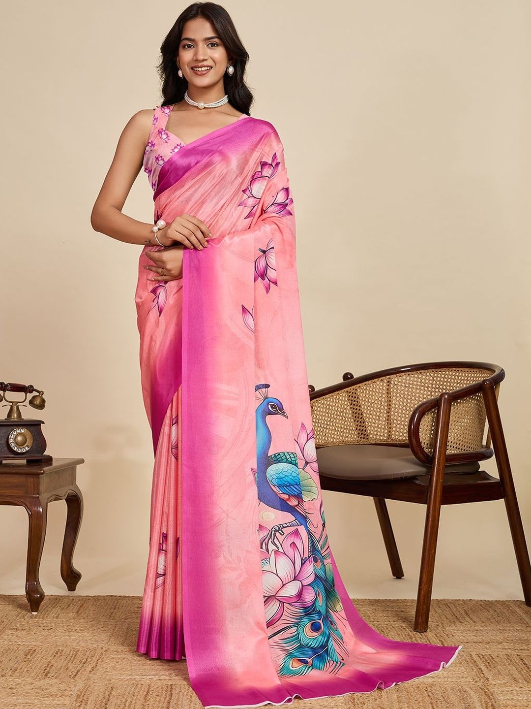 Mitera Floral Printed Saree-picture-16