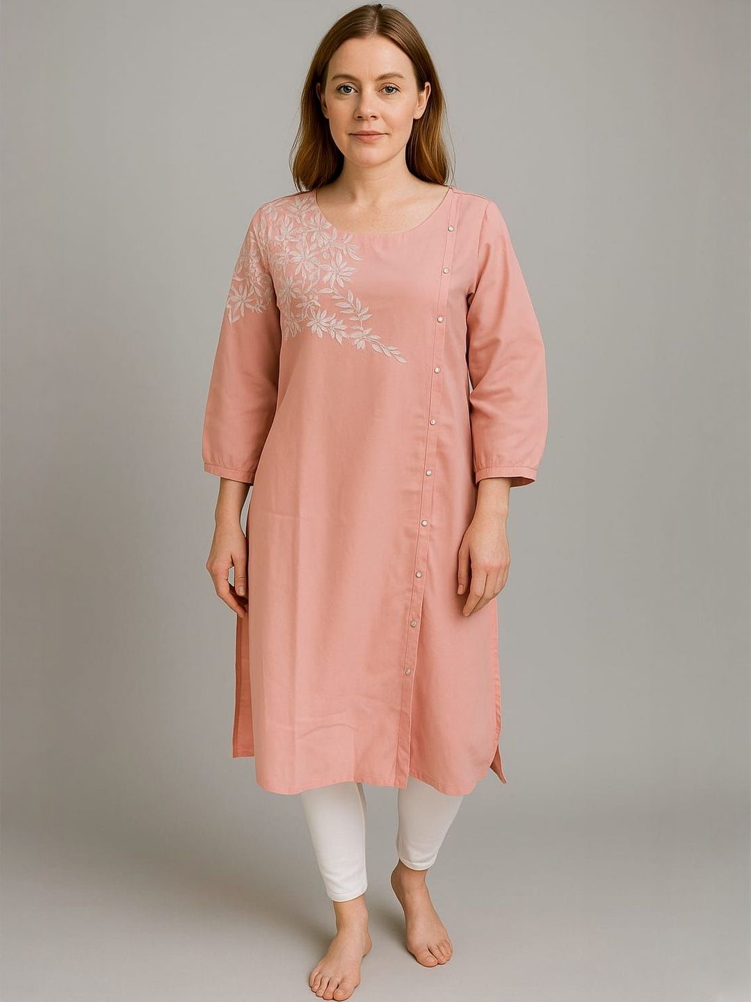 Silakaari Ethnic Motifs Embroidered Pure Cotton Kurti-picture-25