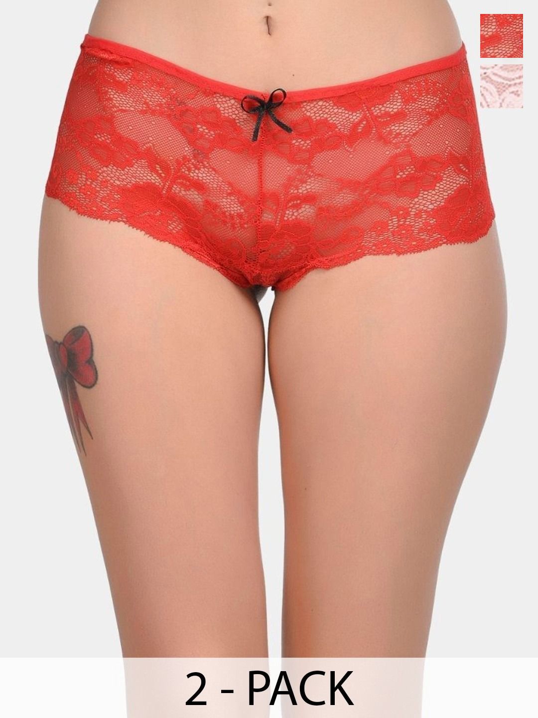 XENZA Pack Of 2 Self-Design Mid-Rise Hipster Briefs-image-38