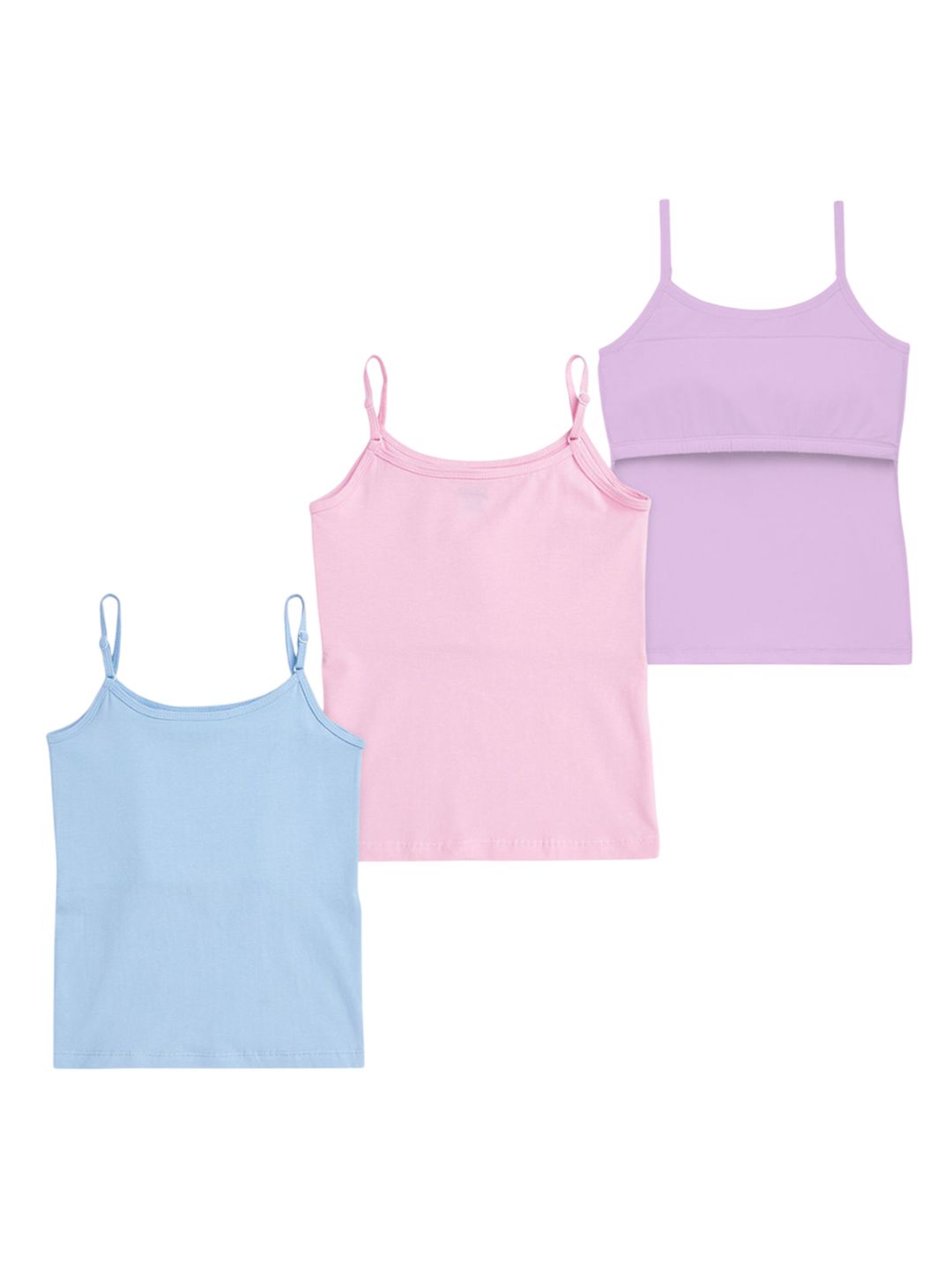 You Got Plan B Girls Pack Of 3 Camisoles-picture-35