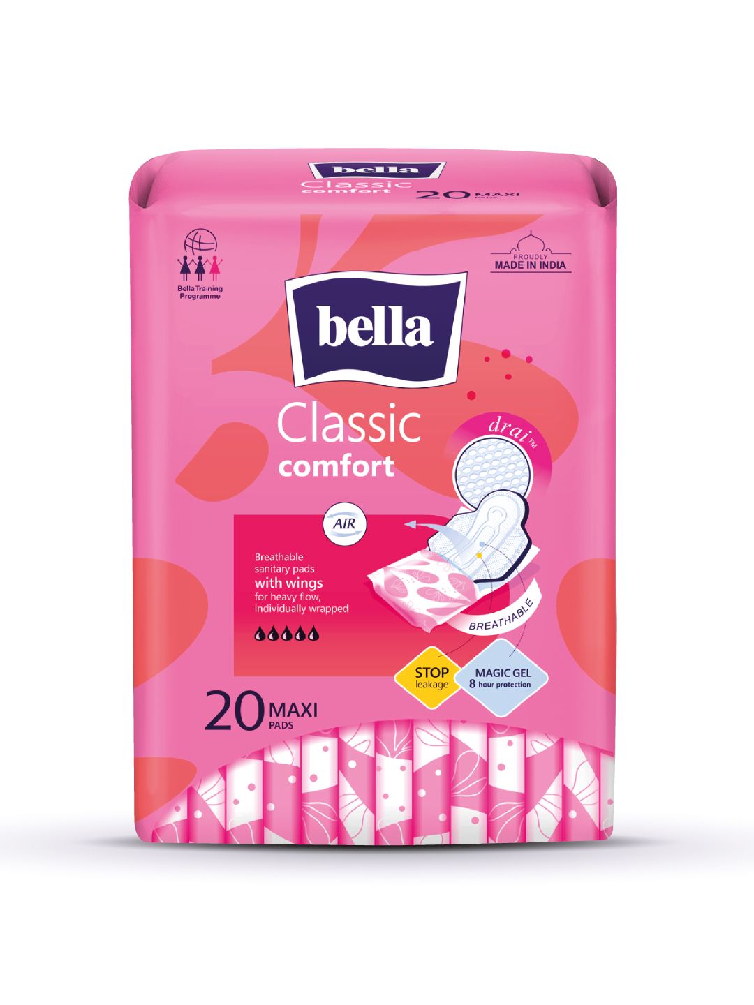 bella Classic Comfort Maxi Drai Sanitary Napkins for Heavy Flow - 20 Pads-image-28