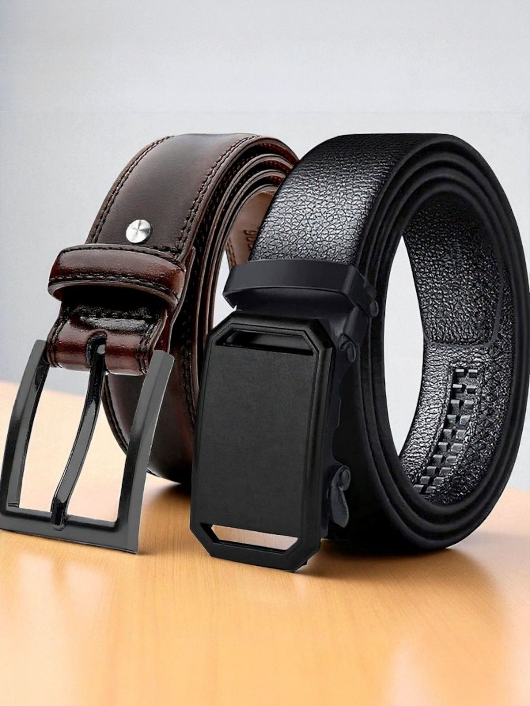 Roadster Men Pack of 2 PU Leather Belt-picture-16