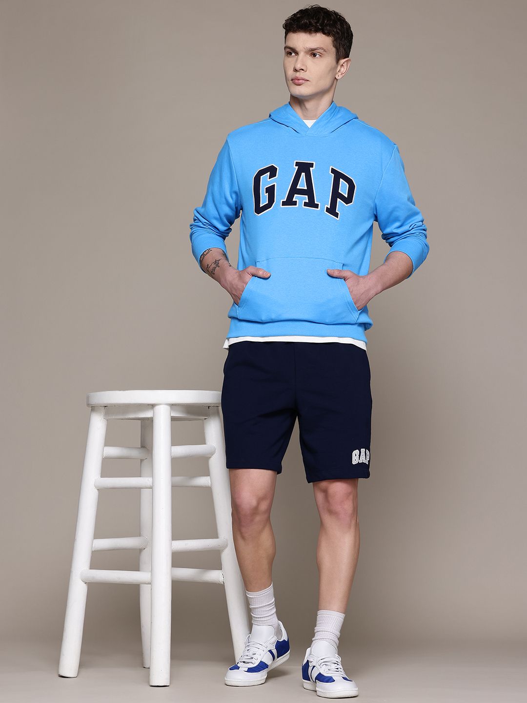 GAP Brand Logo Applique Hooded Sweatshirt-picture-23