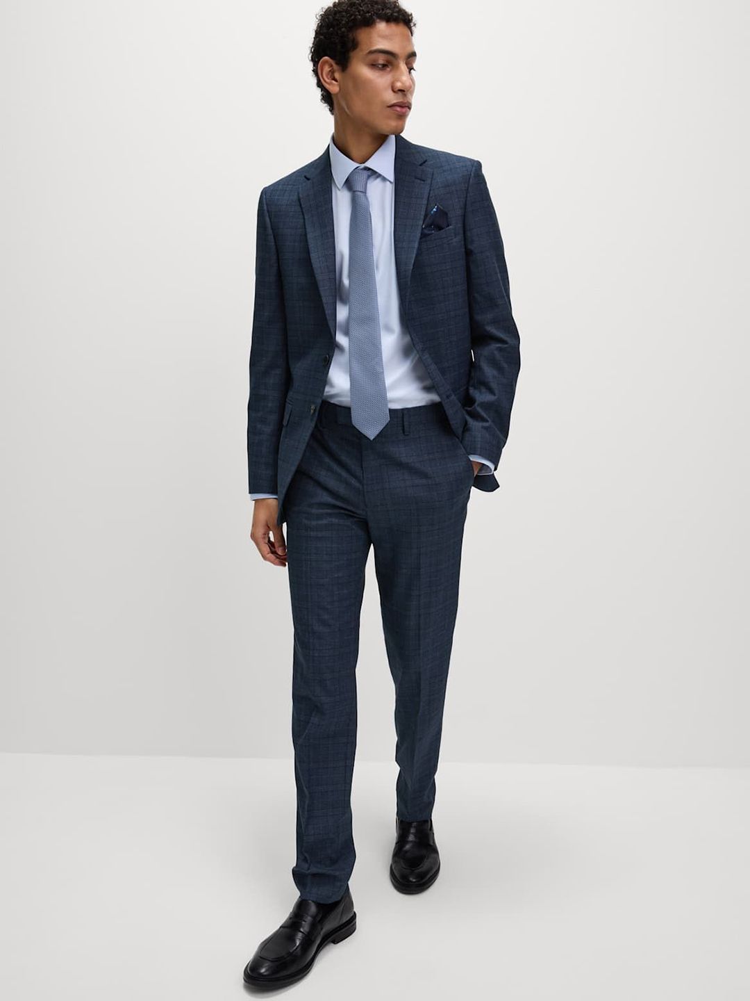 Marks & Spencer Men Slim Fit High-Rise Formal Trouser-picture-14