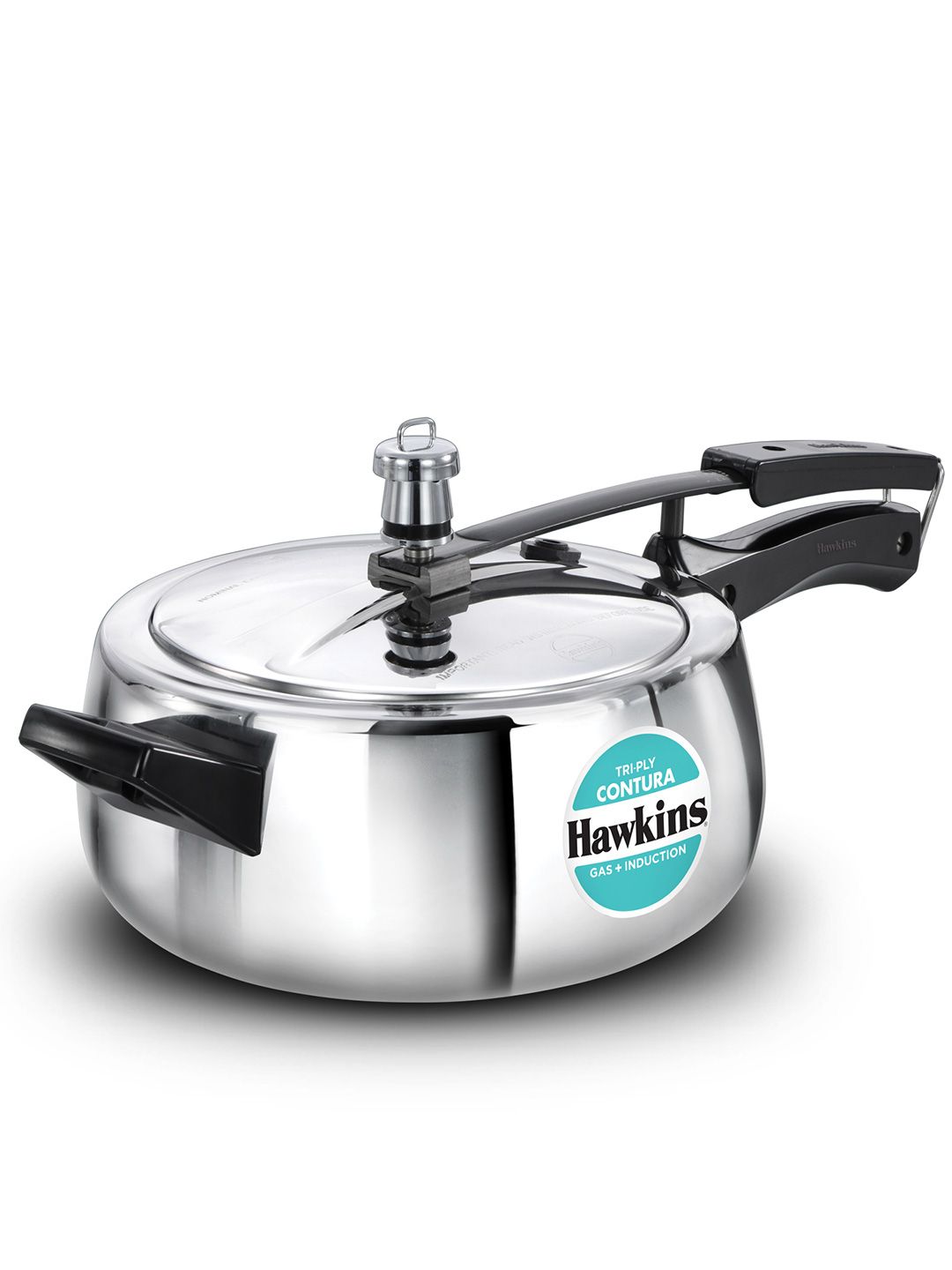 Hawkins Contura Silver-Toned & Black Tri-Ply Stainless Steel Pressure Cooker 3.5L-picture-12