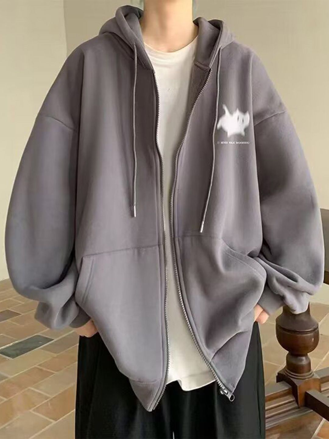 StyleCast x Revolte Men Hooded Front-Open Sweatshirt-picture-21