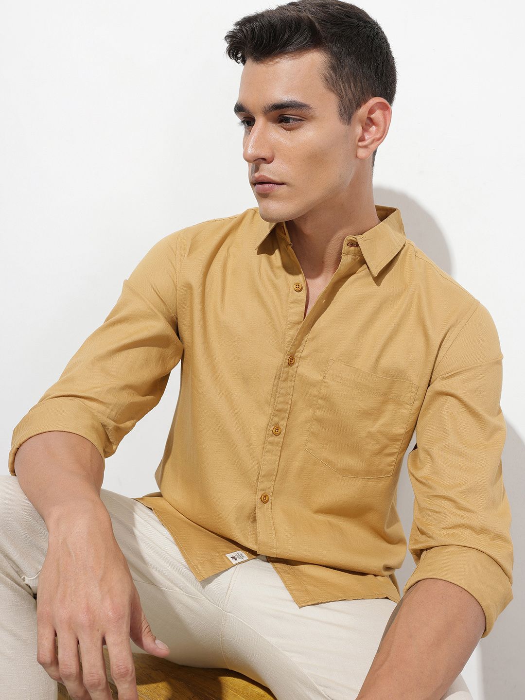 The Roadster Life Co. Pure Cotton Self Design Textured Shirt-picture-40