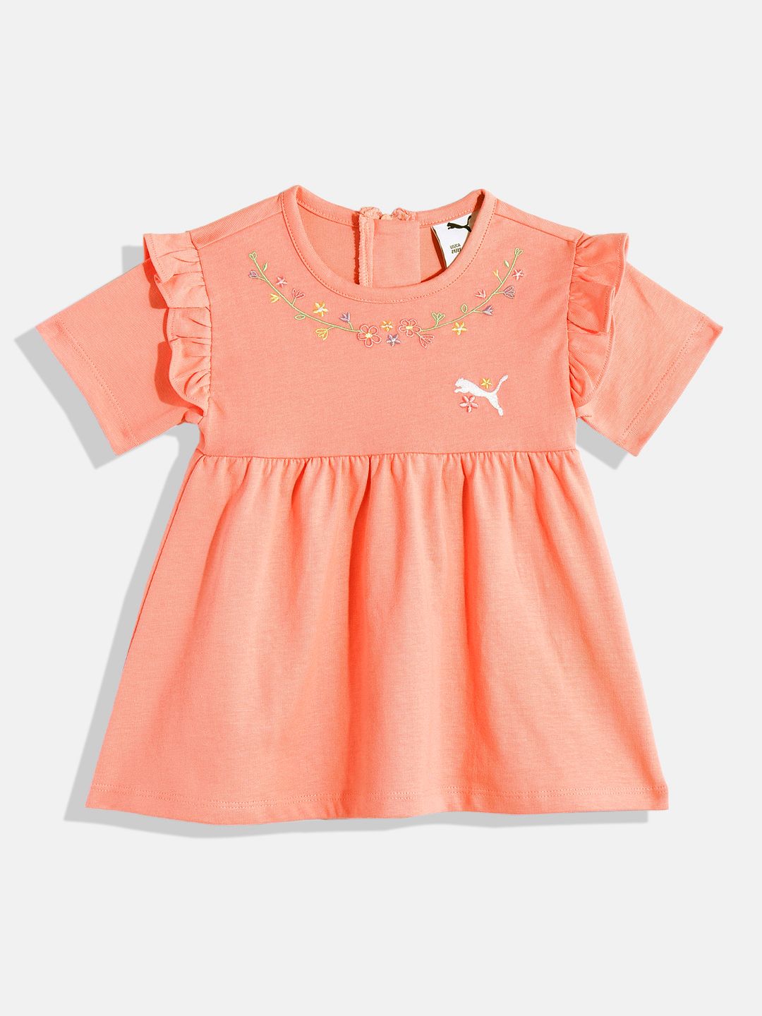 Puma Girls FLOWER FARM Knee-Length Casual Pure Cotton Dress-picture-26