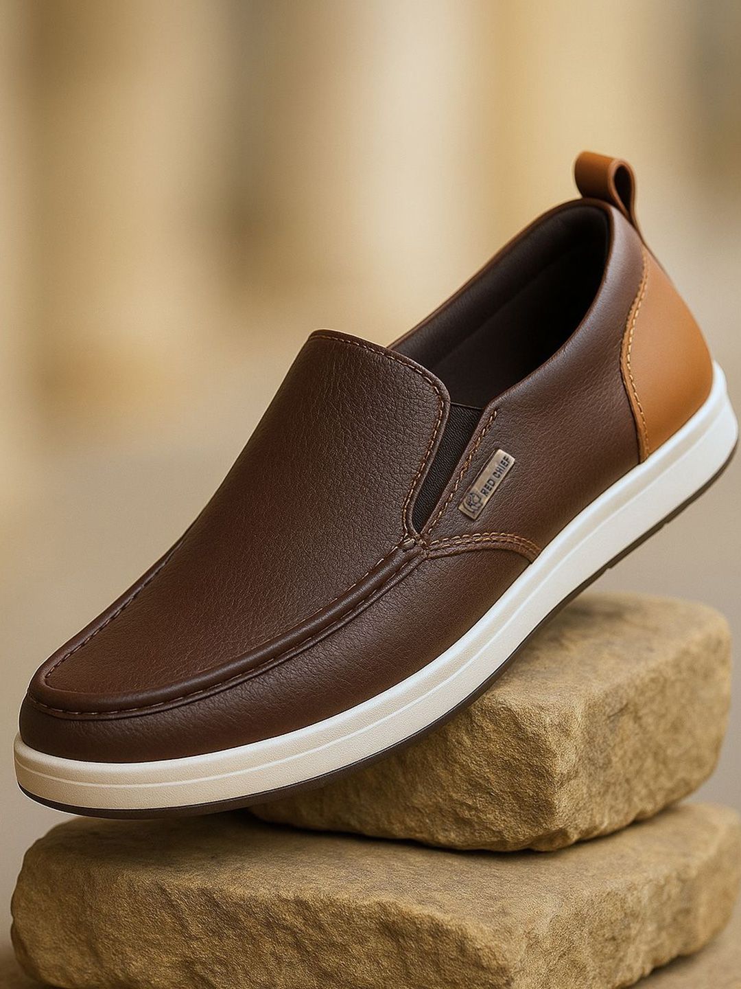 Genuine Leather Casual Sneakers for Men Black RC3506 00...