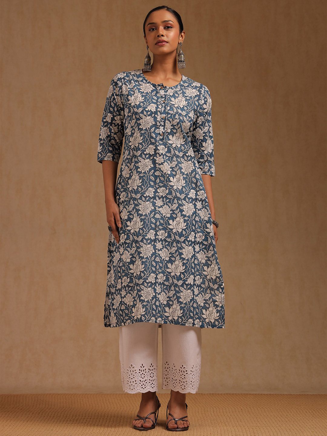 Soch Floral Printed Straight Cotton Kurta-picture-18