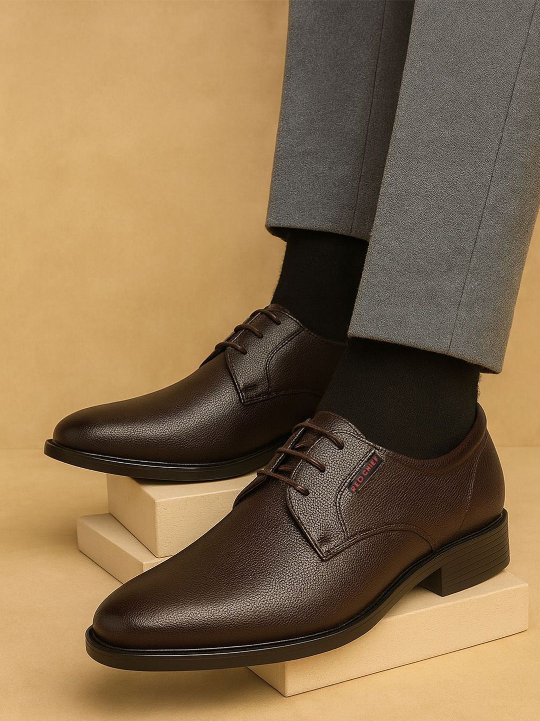 Genuine Leather Formal Derby Shoes for Men | Elegant & Comfortable Office Wear | RC3496